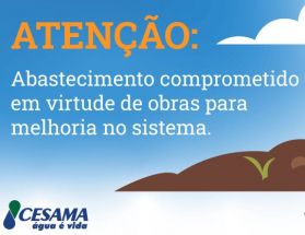 Manutenção na elevatória de água Alto dos Pinheiros será realizada pela Cesama nesta quarta-feira, 3