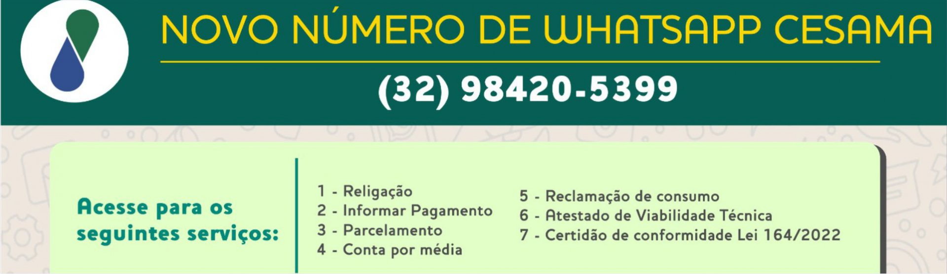 Cesama lança novo número de WhatsApp para atendimento à população