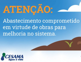 Melhoria no sistema da Cesama pode afetar abastecimento do bairro Democrata nesta segunda, 14