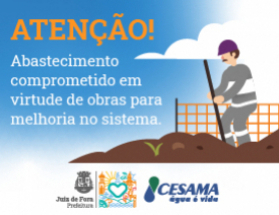 Manutenção da Cesama pode comprometer abastecimento de parte das regiões Leste e Sudeste da cidade