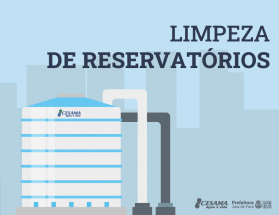 Cesama realiza limpeza de reservatório no Parque Guarani nesta sexta-feira, 8