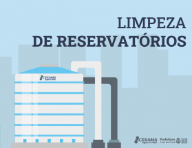 Cesama realiza limpeza de reservatório no Residencial Alvim nesta segunda-feira, 18