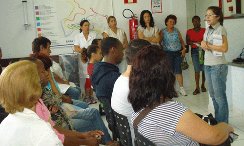 Educação ambiental - Cesama promove debate sobre poluição dos cursos d´água na Uaps do Bairro Grama